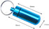 Purple Pill Organizer Mini Pill Box, Metal Pill Box Emergency Medicine Drug Box Tank with Keychain Case Stainless Steel for Outdoor Travel Waterpr...