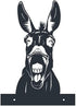 Outdoor Metal Art Funny Peeping Animal Statue Stakes Fence Landscape for Yard Garden Decor Animal Silhouette Ornaments (Donkey)...