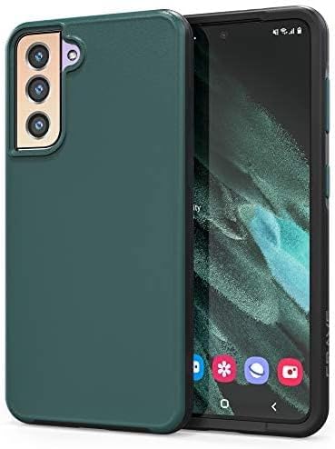 Crave Slim Guard for Galaxy S21 Case, Shockproof Case for Samsung Galaxy S21, S21 5G (6.2 inch) - Forest Green...