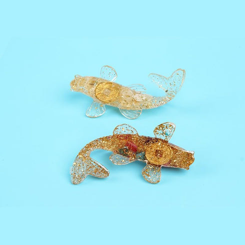 Opexicos 4Pcs Decorative Crystal Gravel Drop Glue Fish Shape Small Ornaments Gift Ornaments Fish Tank Aquarium Pool...