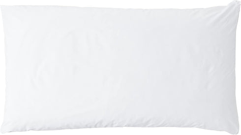 National Allergy Premium 100% Cotton Zippered Pillow Protector - King Size - White - 2 Pack - 300 Thread Count - Hypoallergenic Bed Pillowcase wit...