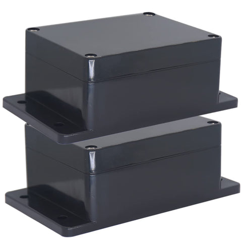 Watertight Junction Box, IP67 Waterproof Project Box Durable ABS Plastic Electronic Enclosure Case for DIY Electrical Project with Wall Fixed Ear ...