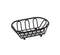 G.E.T. 4-33453 Black Oblong Braided Rim Metal Wire Basket Iron Powder Coated Wire Baskets Collection, Oval shape...