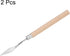 2pcs No.7 Palette Knives 10mm Width Stainless Steel Small Pointy Spatula Painting Pallet Knife with Wood Handle for Oil Acrylic Canvas Mixing Spre...