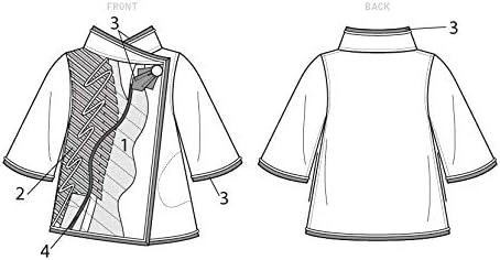 Vogue V9341Y Women's Very Loose-Fitting Jacket Sewing Pattern, Sizes 4-14, White...