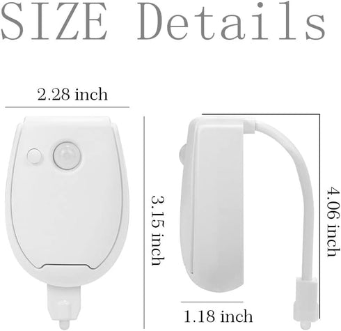 Toilet Light with Motion Detection White Sensor LED Bathroom Toilet Bowl Light...