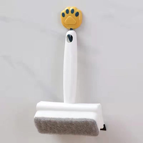 Two-in-one Bathroom Cleaning Tool, Mirror, Toilet, Bathtub, Glass Door and Window Cleaning Supplies, 6pcs?1 Brush and 5 Replaceable Double-Sided s...