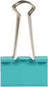 JAM PAPER Colorful Binder Clips - Large - 1 1/2 Inch (41 mm) - Teal Binderclips - 12/Pack...