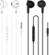 2 Pack Wired Earbuds with 3.5mm Jack, Earphones in-Ear Headphones with Microphone,HiFi Stereo, Powerful Bass and Clear Audio, Compatible with Appl...