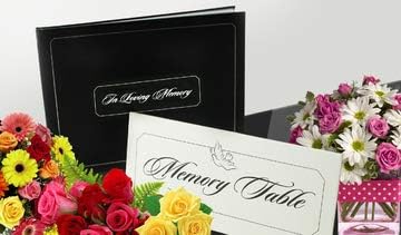 Funeral Memorial Book | Celebration of Life Guest Book | Bonus - White Memory Table Sign Included...