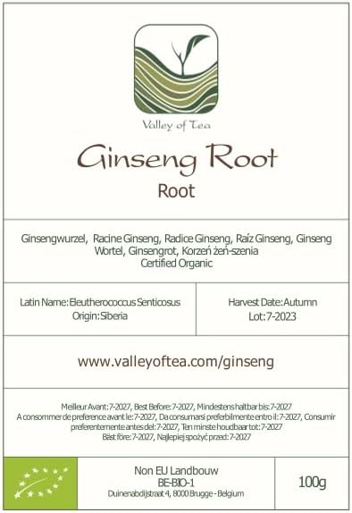 Organic White Ginseng Culinary Spice - Organic Gourmet Quality - 100g...