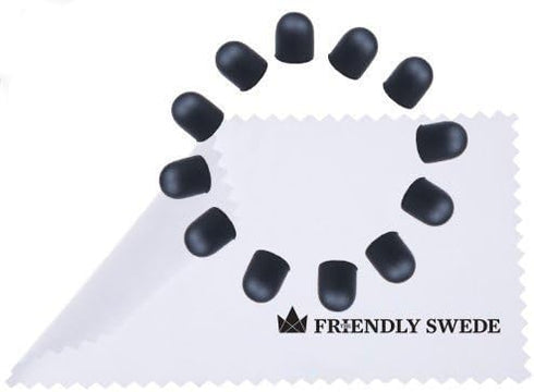 The Friendly Swede Replacement Tips for The Friendly Swede Stylus Pen 5.5" with Replaceable Thin-Tip, iPad Pointer Rubber Tip Stylus Tips, Fine Ti...