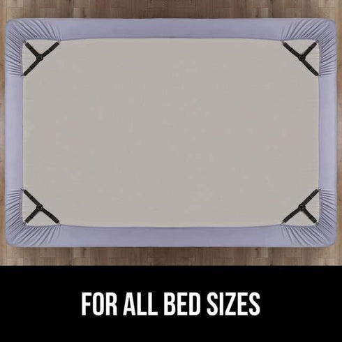 Gorilla Grip Bed Sheet Straps, Adjustable Elastic Fasteners with Metal Clips, Keep in Place Fitted Bedding Holder, Easy Install Suspenders Mattres...
