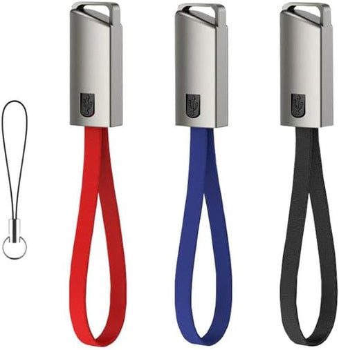 BoxWave Cable Compatible with NUU Mobile G3 - USB Type-C Keychain Charger, Key Ring USB Type-C to Type-A 8 in USB Cable - Jet Black...
