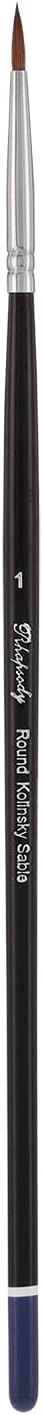 Creative Mark Rhapsody Kolinsky Sable Short Handle Brush - # 1, for Artists, Students, Professionals - Excellent Spring, Full Belly Washes, Englis...