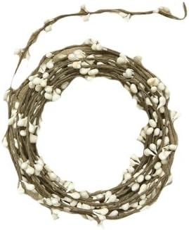 CWI Pip Berry Garland - 18 ft - Artificial Garland for Mantle, Arch, Table, and Entryway - Ivory...