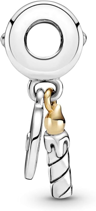 Make a Wish Birthday Dangle Charms 925 Sterling Silver Candle Pendant for Bracelets...