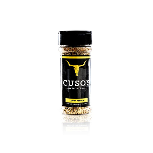 Cuso Cuts Great Tasting Lemon Pepper BBQ Seasoning Rub - Contains All Natural Ingredients - Spices & Rubs for Grill, BBQ & Marinade - Best BBQ Rub...