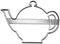 TEA POT KETTLE PORCELAIN CHINA ENGLISH PARTY COOKIE CUTTER MADE IN USA PR586...