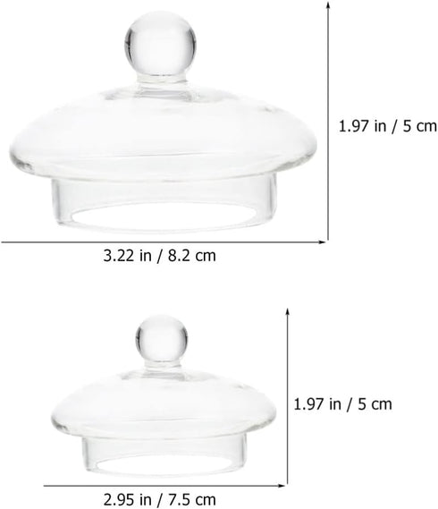 UPKOCH Tea Steeper Tea Steeper 4 Pack Glass Teapot Lid Replacement Teapot Strainer Covers Tea Filters Lids Tea Steepers Covers Teapot Spare Part G...