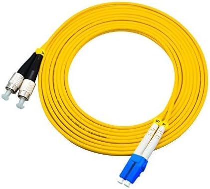1Meter 3ft LC to FC Duplex 9/125 Single-Mode Fiber Optic Cable Jumper Optical Patch Cord LC-FC...