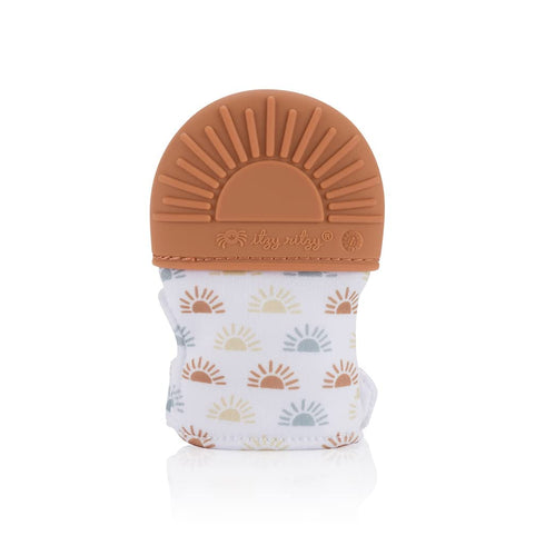 Itzy Ritzy Silicone Teething Mitt – Soothing Infant Teething Mitten with Adjustable Strap, Crinkle Sound and Textured Silicone to Soothe Sore and ...