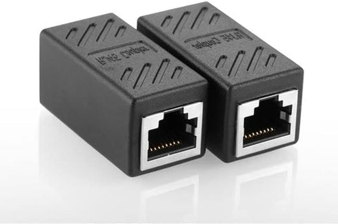 2Pcs RJ45 Coupler Connector Coupling Extension Adapter Cat6A Network LAN Ethernet Cable for Cat7/Cat6a/Cat5e Ethernet Cable Extender Adapter Femal...