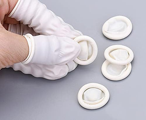 20 PCS DIY Handmade Earring Making Tools Material Anti-Perspiration Finger Protective Cover Disposable Gloves Latex Finger Cover...