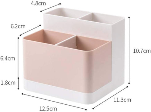 Detachable 4 Compartment Desk Organizer, Card/Pen/Pencil/Mobile Phone/Remote Control Container Holder for Cosmetics Desk Office Storage Skin Care ...