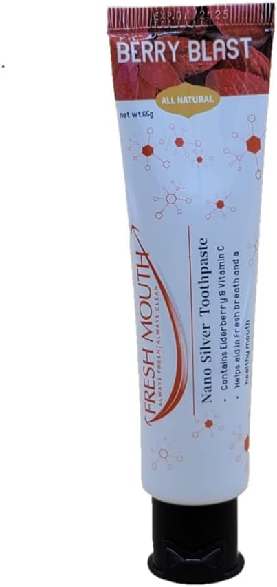 FRESH MOUTH Nano Silver Toothpaste Berry Blast 65g...