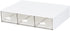 LETURE Stackable Desk Organizer, Plastic Storage Drawer for Office School Home Makeup, Pen Pencils Markers Stationery Supplies Organizers (White -...