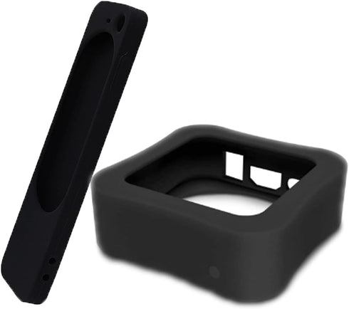 Black Remote Cover Replacement for 2021 Apple TV Siri Remote (2nd Generation), TV Box Case for Apple TV 6th Gen 2021, Anti-Lost Lanyard...