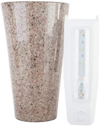 It's Exciting Lighting IEL-2471G Battery Powered Granite Conical Indoor And Outdoor LED Wall Sconce With 5 Long-Lasting LED Lights And Timer...