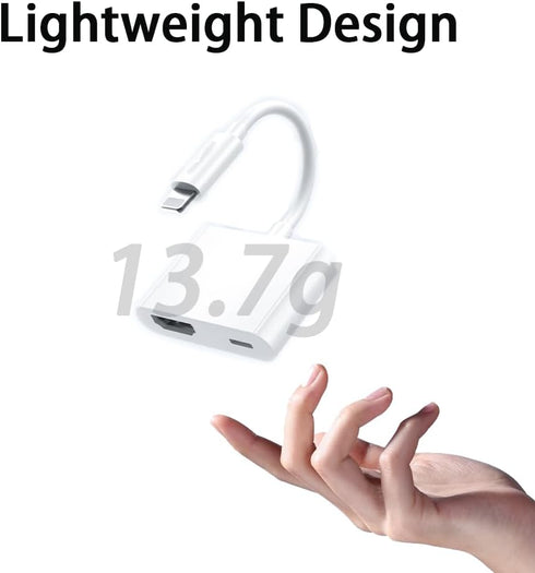 Apple MFi Certified Lightning to HDMI Adapter,1080P Screen Converter with Lightning Charging Port HDMI Digital AV Adapter iPhone to HDMI Adapter C...