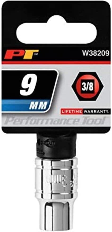 Performance Tool W38209 3/8-Inch ive 6-Point Socket, 9mm...