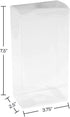 Clear PET Plastic Storage Boxes (8 Pack) 7.5"x3.75"x2.5" - Transparent Gift Boxes, Empty Containers Packing Box for Party Favors Ideal for Cookies...