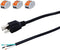 AC Power Cord Pigtail Heavy Duty 14 Gauge 3 Prong 6 Feet Open End 3 Wire SJT 14AWG Power Supply AC Plug NEMA 5-15P, Replacement AC Wall Cable 15A,...
