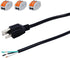 AC Power Cord Pigtail Heavy Duty 14 Gauge 3 Prong 6 Feet Open End 3 Wire SJT 14AWG Power Supply AC Plug NEMA 5-15P, Replacement AC Wall Cable 15A,...