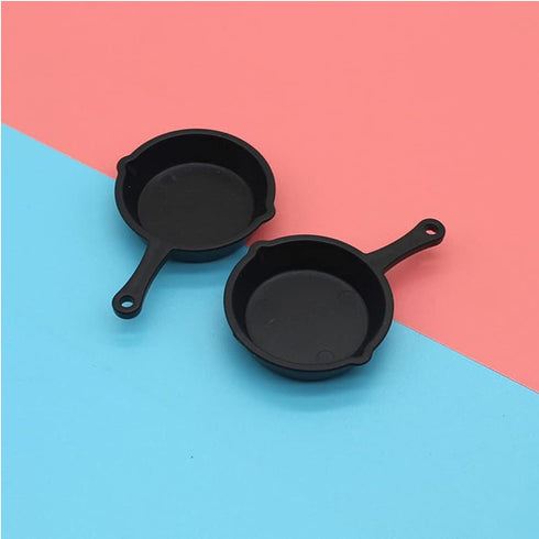 ARTIBETTER 10pcs Miniature Skillet Mini Cast Iron Skillet Small Frying Pan Set for Baked Cookie Brownie Dollhouse Kitchen Accessories...