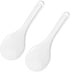 2PCS Plastic Rice Serving Spoon White Non-Stick Rice Spoon Paddle Rice Cooker Spoon Spatula 7.87 Inch...