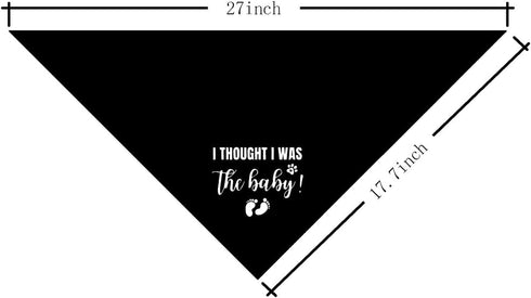 I Thought I was The Baby Dog Bandana, Dog Bandana, Dog Scarf Accessories, Dog Triangle Scarf, Dog Bandana for Small Medium Large Dog, Pregnancy An...