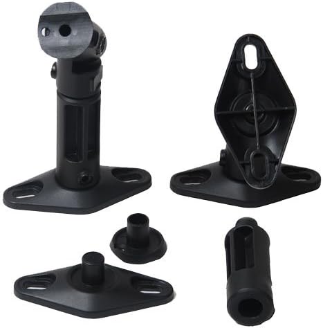 VideoSecu 2 Satellite Speaker Wall Ceiling Mounts Brackets 1EH (Black, 2 Pack)...
