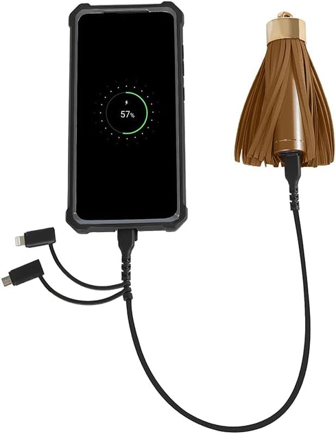 Limitless Tassel Keychain Power Bank (Tan)...