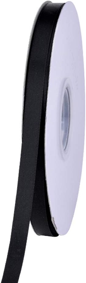 Ribest 3/8 inch 50 Yards Solid Double Face Satin Ribbon Per Roll for DIY Hair Accessories Scrapbooking Gift Packaging Party Decoration Wedding Flo...