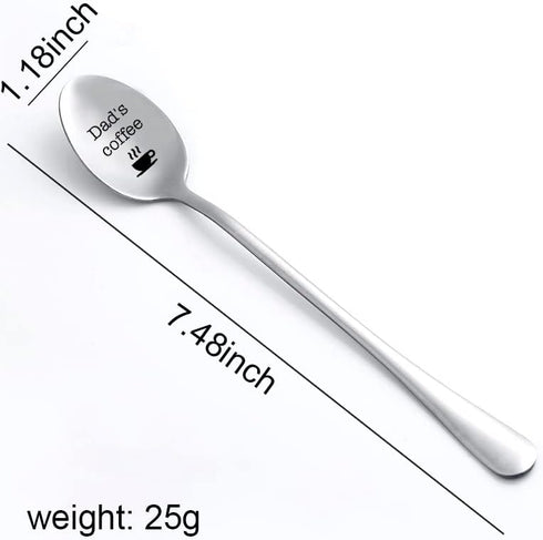 Dad Coffee Spoon Fathers Day Gift from Daughter Son, Dad Gifts for Mens Gifts for Father s Day Bonus Dads Father in Law Father's Day Gifts Ideas E...