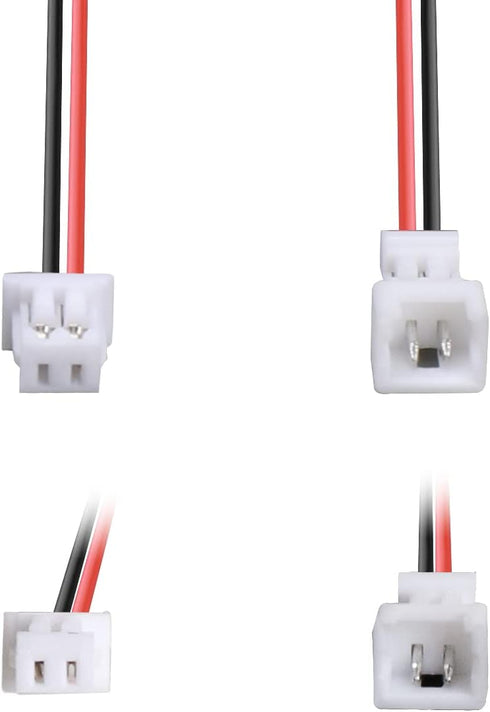 LYJEE 2 Pin Connector, 30 Pairs Mini Wire Connectors, 1.25 mm JST 2 Pin Micro Electrical Male and Female Connector Plug with 80mm Wire Cable...