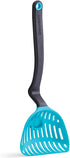 Dreamfarm Big Lestrain 13" 2-In-1 Drip-Catching, Sit-Up Food Slotted Spoon, Scoop, & Strainer that Keeps Bench Tops Mess-Free - Dreamfarm Blue...