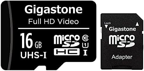 Gigastone 16GB Micro SD Card, Full HD Video, Surveillance Security Cam Action Camera Drone, 85MB/s Micro SDHC UHS-I U1 C10 Class 10...