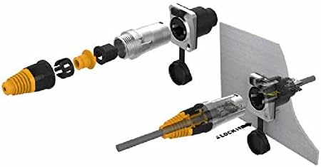 CNLINKO RJ45 Ethernet Industrial Circular Connector, Male Plug & Female Panel Mount Receptacles Socket Jack, Outdoor Waterproof IP67, Metal Case, ...