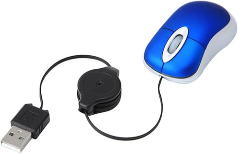 Hemobllo Wired Mouse - 3 Pcs Retractable Mouse Corded Mouse Mini Mouse for Laptop Wired Computer Mouse Small Travel Mouse USB Optical Mouse Portab...